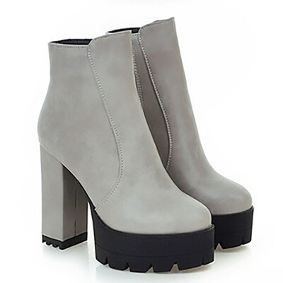 IDIFU Womens Trendy Plain Round Toe Platform Short Boots Side Zipper Block High Heel Ankle Booties
IDIFU Womens Trendy Plain Round Toe Platform Short Boots Side Zipper Block High Heel Ankle Booties