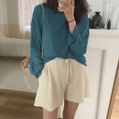Korean Style Autumn Winter New Vintage Casual Loose Multicolor Solid plus size T-shirt Long-Sleeved T-Shirt Women camiseta mujer
Korean Style Autumn Winter New Vintage Casual Loose Multicolor Solid plus size T-shirt Long-Sleeved T-Shirt Women camiseta mujer