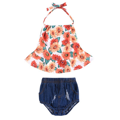 teenage girls clothing sling flower cotton soft two-piece sun flower top dark blue shorts for 0-3T
teenage girls clothing sling flower cotton soft two-piece sun flower top dark blue shorts for 0-3T