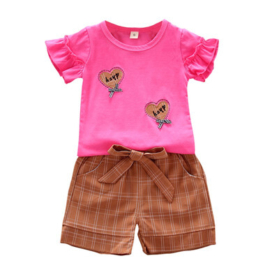 Baby Girl Clothes Summer Baby Girls Casual Flare Sleeve Heart Pattern T-shirt TopsShorts Suits Costume Set 0-4T
Baby Girl Clothes Summer Baby Girls Casual Flare Sleeve Heart Pattern T-shirt TopsShorts Suits Costume Set 0-4T