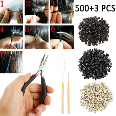 Premium 500pcs Silicone Beads Hair Extensions Pliers Hook Tool Kit for Micro Rings Loop
Premium 500pcs Silicone Beads Hair Extensions Pliers Hook Tool Kit for Micro Rings Loop