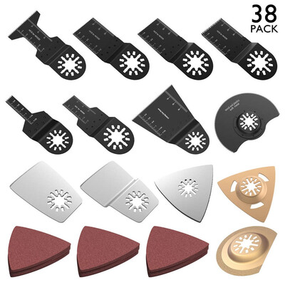 38pcs100pcs Cutting Wood Bi-metal High Carbon Steel Saw Blades Mix Oscillating Multitool Power Tool
38pcs100pcs Cutting Wood Bi-metal High Carbon Steel Saw Blades Mix Oscillating Multitool Power Tool
