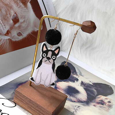 New Fashion Style Cartoon Embroidery Animal Dog Cloth Ball Top Drop Earrings Fashion Accessories Wholesale
New Fashion Style Cartoon Embroidery Animal Dog Cloth Ball Top Drop Earrings Fashion Accessories Wholesale