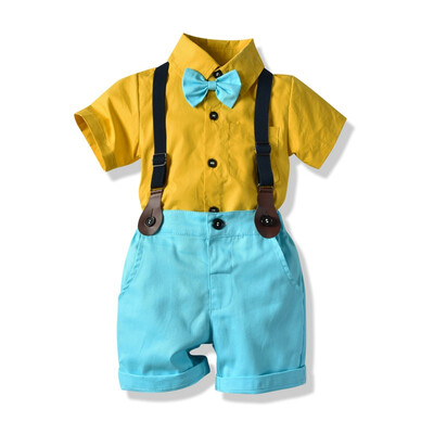 0-4Y Lapel Cotton Summer Casual Baby Boy Set Gentleman Shirt With Bow Tie And Suspender Pants Kit Kids Overalls 2019
0-4Y Lapel Cotton Summer Casual Baby Boy Set Gentleman Shirt With Bow Tie And Suspender Pants Kit Kids Overalls 2019