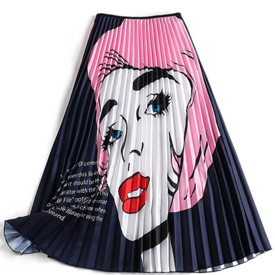 2019 Europe And America Women Pleated Skirt Street Cool Printed Casual Hem Loose A-Line Skirts
2019 Europe And America Women Pleated Skirt Street Cool Printed Casual Hem Loose A-Line Skirts