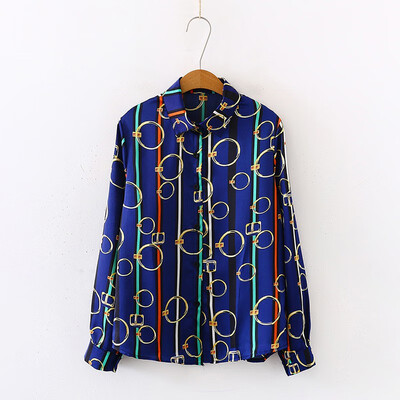New Elegant Women Blouse Fashion Patchwork Color Stripe Printed Tops&Blouses Female Long Sleeve Shirt
New Elegant Women Blouse Fashion Patchwork Color Stripe Printed Tops&Blouses Female Long Sleeve Shirt