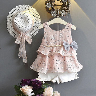 Baby Girls Casual Summer Floral Printed Bow Pearl Chiffon Set with Hat Clothes Tops Pants Set 3pcs 1-6T Toddler Girls Clothes
Baby Girls Casual Summer Floral Printed Bow Pearl Chiffon Set with Hat Clothes Tops Pants Set 3pcs 1-6T Toddler Girls Clothes