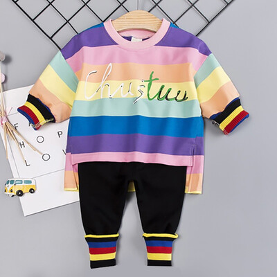 Autumn Baby Girls Letters Striped Print Long Sleeve T-shirt Blouse Trousers Casual Outfits
Autumn Baby Girls Letters Striped Print Long Sleeve T-shirt Blouse Trousers Casual Outfits