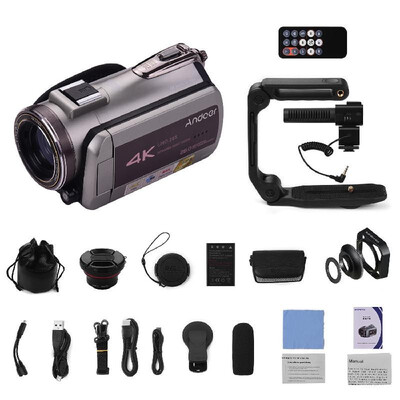 Andoer HDV-AZ50 Portable Real 4K 30FPS WiFi Digital Video Camera Camcorder 31 Inch IPS Touchscreen 64X Digital Zoom IR Night Visi
Andoer HDV-AZ50 Portable Real 4K 30FPS WiFi Digital Video Camera Camcorder 31 Inch IPS Touchscreen 64X Digital Zoom IR Night Visi