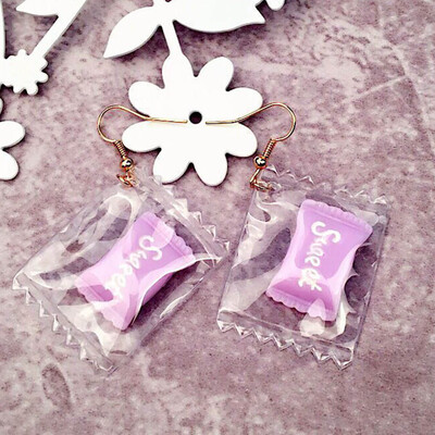 1Pair Hot Korean Fun Candy Color Transparent Dangle Earrings Lollipop Heart Fashion Resign Rainbow Drop Earring For Women
1Pair Hot Korean Fun Candy Color Transparent Dangle Earrings Lollipop Heart Fashion Resign Rainbow Drop Earring For Women