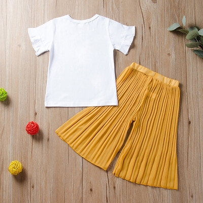 Summer Toddler Baby Girl Short Sleeve T-shirt Blouse Tops Wide Leg Pant Trousers Casual Outfits 2019
Summer Toddler Baby Girl Short Sleeve T-shirt Blouse Tops Wide Leg Pant Trousers Casual Outfits 2019