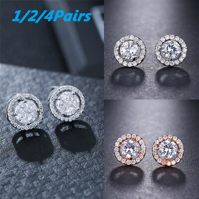 124 Pairs Ladies Earrings Crystal Earrings Rose Gold Filled Jewelry Vintage Double Zircon Wedding Earrings
124 Pairs Ladies Earrings Crystal Earrings Rose Gold Filled Jewelry Vintage Double Zircon Wedding Earrings