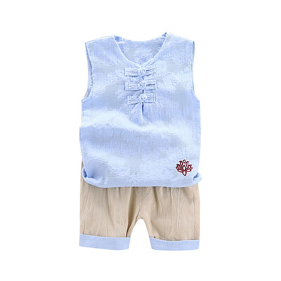 Summer Children Chinese Style Clothes Baby Boys Casual Sleeveless Floral Print Vest TopsShorts 2pcs Costume Set
Summer Children Chinese Style Clothes Baby Boys Casual Sleeveless Floral Print Vest TopsShorts 2pcs Costume Set