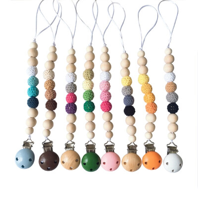Baby Pacifier Holder Clip Nipple Teether Solid Wooden Beads Wool Ball Dummy Chain Anti-drop Handmade
Baby Pacifier Holder Clip Nipple Teether Solid Wooden Beads Wool Ball Dummy Chain Anti-drop Handmade
