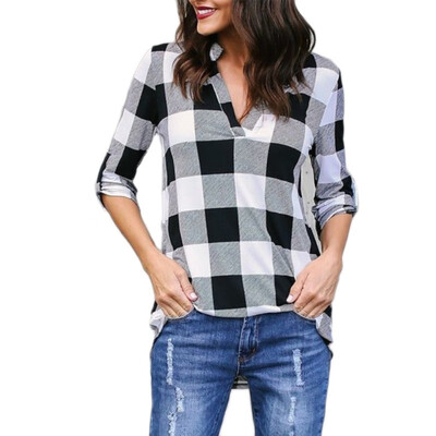 Plus Size Women Plaid Casual Loose Long Shirts Female Vintage Long Sleeve V Neck Blouse Tops
Plus Size Women Plaid Casual Loose Long Shirts Female Vintage Long Sleeve V Neck Blouse Tops