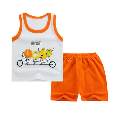 Summer Cotton Kids Casual Outfits Set-Sleeveless Cartoon Printed T-shirt And Pure Colored Short Pants 2-7T
Summer Cotton Kids Casual Outfits Set-Sleeveless Cartoon Printed T-shirt And Pure Colored Short Pants 2-7T