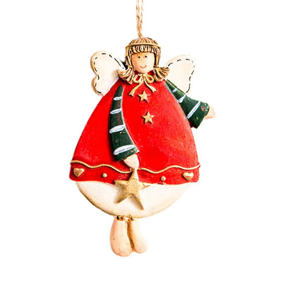 1PC Rustic Painted Angel Christmas Pendants Resin Christmas tree pendant Drop Ornaments Xmas Party Hanging Decorations Crafts
1PC Rustic Painted Angel Christmas Pendants Resin Christmas tree pendant Drop Ornaments Xmas Party Hanging Decorations Crafts