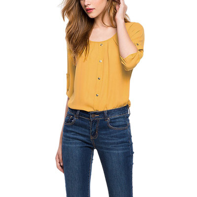 2017 Summer Autumn Style Casual Office women Shirts Ladies Round Neck Long Sleeve Chiffon Blouse
2017 Summer Autumn Style Casual Office women Shirts Ladies Round Neck Long Sleeve Chiffon Blouse
