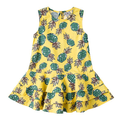 Children Summer Comfortable Dress Cartoon Pineapple Print Sleeveless Round Collar Casual Lotus Dress 2019
Children Summer Comfortable Dress Cartoon Pineapple Print Sleeveless Round Collar Casual Lotus Dress 2019