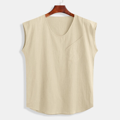 Toponeto Mens Baggy Cotton Linen Solid Pocket Sleeveless O-Neck Vest Tank Tops Blouses
Toponeto Mens Baggy Cotton Linen Solid Pocket Sleeveless O-Neck Vest Tank Tops Blouses