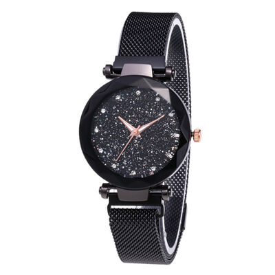 Fashion Women Watches Mesh Ladies Clock Magnet Buckle Starry Diamond Geometric Surface Casual Women Quartz Wristwatch
Fashion Women Watches Mesh Ladies Clock Magnet Buckle Starry Diamond Geometric Surface Casual Women Quartz Wristwatch