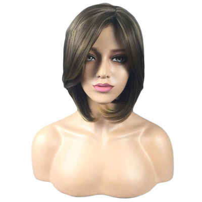 Women Short Straight Bob Heat Resistance Fiber Wig Mixed Gold Party Costume Fake Hair
Women Short Straight Bob Heat Resistance Fiber Wig Mixed Gold Party Costume Fake Hair