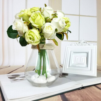New Silk Artificial Rose Bouquets Royal Flowers Champagne House Wedding Party Decorations
New Silk Artificial Rose Bouquets Royal Flowers Champagne House Wedding Party Decorations