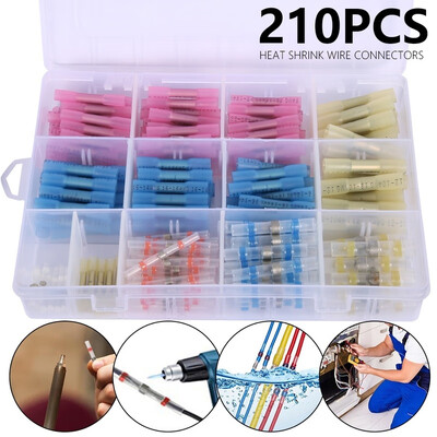 210pcs Heat Shrink Connectors Solder Seal Wire Connectors & Heat Shrink Butt Crimp Connectors Electrical Connectors
210pcs Heat Shrink Connectors Solder Seal Wire Connectors & Heat Shrink Butt Crimp Connectors Electrical Connectors