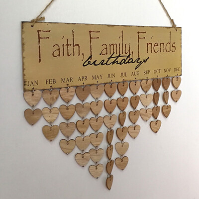 Gobestart Wood Birthday Reminder Board Birch Ply Plaque Sign Family &Friends DIY Calendar
Gobestart Wood Birthday Reminder Board Birch Ply Plaque Sign Family &Friends DIY Calendar