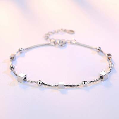 Fashion Jewelry Silver Pentagram Bracelet Square Chain Bracelet Gift for Women & Girls
Fashion Jewelry Silver Pentagram Bracelet Square Chain Bracelet Gift for Women & Girls