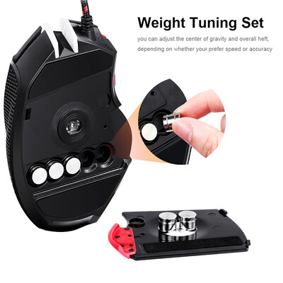 Motospeed Wired Mouse Gaming Mouse 4000DPI 9 Buttons Optical Mice with Weight Tuning Set Non-slip Design with LED Light FireSnipe
Motospeed Wired Mouse Gaming Mouse 4000DPI 9 Buttons Optical Mice with Weight Tuning Set Non-slip Design with LED Light FireSnipe