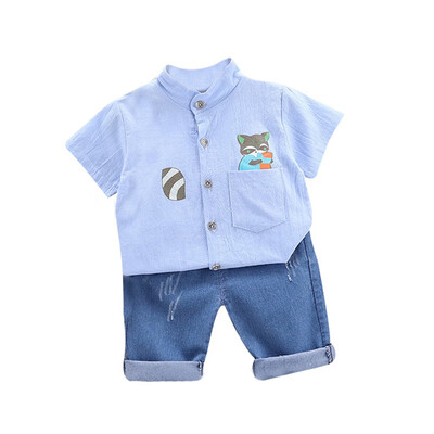 Baby Boys Clothes Short Sleeve Cartoon Animal Print Tops Blouse ShirtDenim Shorts Children Casual Outfits Sets
Baby Boys Clothes Short Sleeve Cartoon Animal Print Tops Blouse ShirtDenim Shorts Children Casual Outfits Sets