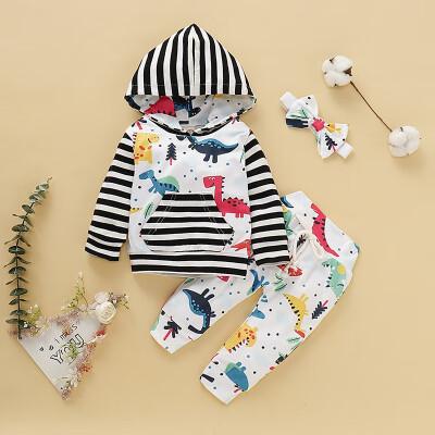 Baby Girls Boy Long Sleeve Autumn Hoodie Cartoon Striped Sweatshirt With PocketPants Headband Costume Set
Baby Girls Boy Long Sleeve Autumn Hoodie Cartoon Striped Sweatshirt With PocketPants Headband Costume Set