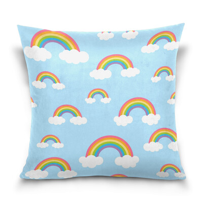 ALAZA 16 X 16 inch Pillow Case Decorative Cushion Cover Rainbow With Clouds Pattern Pillowcase 
ALAZA 16 X 16 inch Pillow Case Decorative Cushion Cover Rainbow With Clouds Pattern Pillowcase