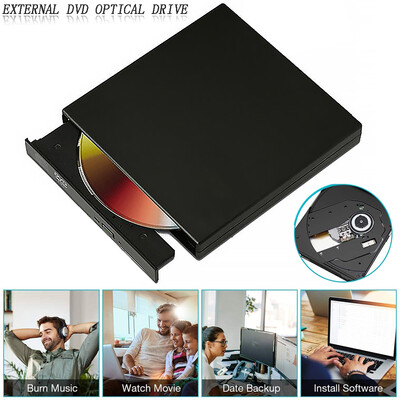 External DVD Optical Drive USB20 CDDVD-ROM CD-RW Player Portable Reader Recorder for Laptop
External DVD Optical Drive USB20 CDDVD-ROM CD-RW Player Portable Reader Recorder for Laptop