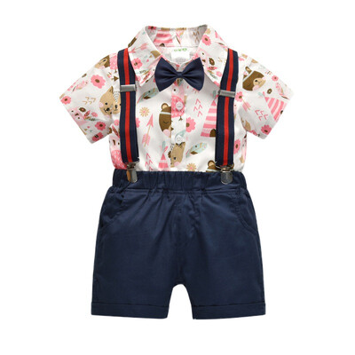 Gentleman Kids Boys Clothes Children Clothing Sets Summer Baby Boy Cartoon Print T-Shirt Suspender Short Pants Outfits
Gentleman Kids Boys Clothes Children Clothing Sets Summer Baby Boy Cartoon Print T-Shirt Suspender Short Pants Outfits