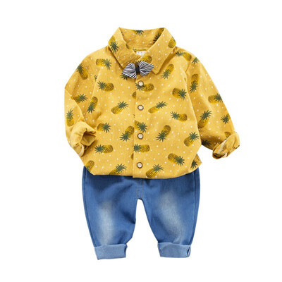 Autumn Children Baby Boys Casual Long Sleeve Pineapple Print Shirt TopsDenim Pants Trouser Set
Autumn Children Baby Boys Casual Long Sleeve Pineapple Print Shirt TopsDenim Pants Trouser Set