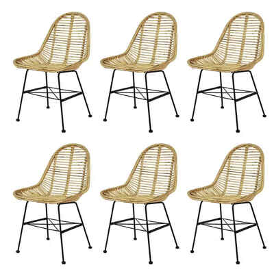 Dining Chairs 6 pcs Natural Rattan
Dining Chairs 6 pcs Natural Rattan