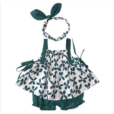 Baby Clothes Set Sleeveless Floral Print T-Shirt TopSolid Shorts PantHeadband 3PCS Kids Girl Clothing Set Summer
Baby Clothes Set Sleeveless Floral Print T-Shirt TopSolid Shorts PantHeadband 3PCS Kids Girl Clothing Set Summer