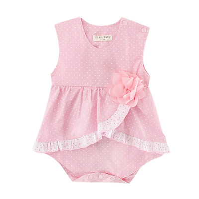 Summer Baby Girl Rompers Three-dimensional Flower Decoration Dot Pattern Sleeveless Round Neck Rompers
Summer Baby Girl Rompers Three-dimensional Flower Decoration Dot Pattern Sleeveless Round Neck Rompers