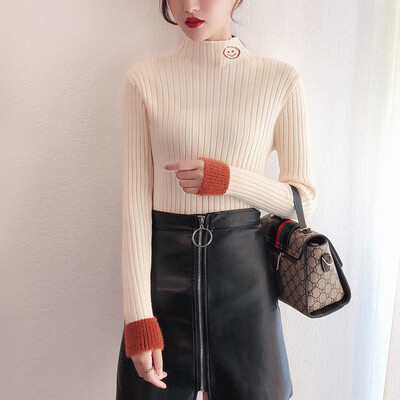Half-high collar sweater bottoming knit slim slimming long-sleeved womens sweater ladies slim knit cotton top
Half-high collar sweater bottoming knit slim slimming long-sleeved womens sweater ladies slim knit cotton top