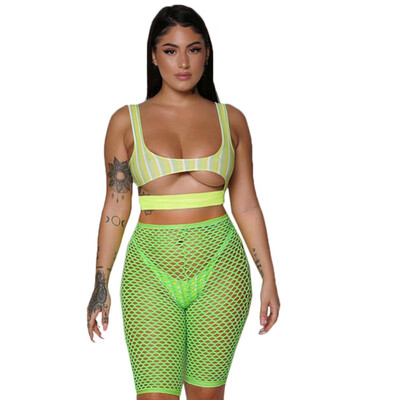 Women spandex stretch sexy shorts neon fishing net mesh high waist riding shorts streetwear beach carnival pants
Women spandex stretch sexy shorts neon fishing net mesh high waist riding shorts streetwear beach carnival pants
