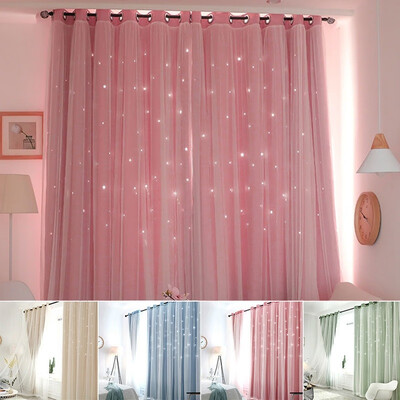 12PCS Full Blackout Curtain Double-decker Nordic Style Bedroom Living Room Curtain Hollow Star Net Princess Wind Curtain
12PCS Full Blackout Curtain Double-decker Nordic Style Bedroom Living Room Curtain Hollow Star Net Princess Wind Curtain
