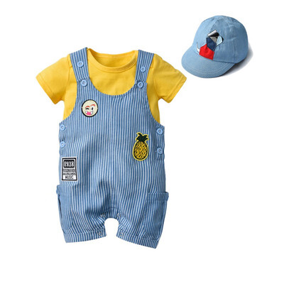 Summer Baby Boy Clothes set Short Sleeve Baby Romper Tops Casual Striped Strap Shorts Hat Outfits Set
Summer Baby Boy Clothes set Short Sleeve Baby Romper Tops Casual Striped Strap Shorts Hat Outfits Set