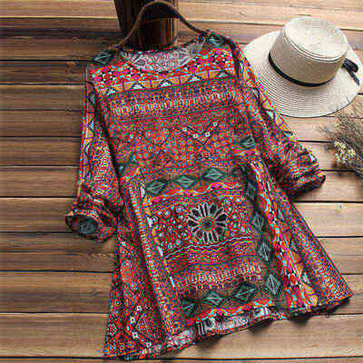 Women Blouse Round Neck Printed Shirt Long-sleeved Casual Loose Cotton Linen Shirt Autumn Tops Plus Size -5XL
Women Blouse Round Neck Printed Shirt Long-sleeved Casual Loose Cotton Linen Shirt Autumn Tops Plus Size -5XL