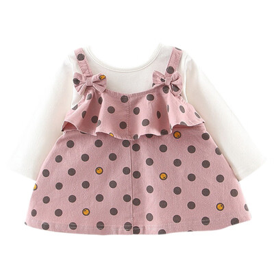 Autumn Cute Baby Girls Dress 6M-4T Kids Polka Dot Print Long Sleeve Fake 2Pcs Princess Dress Toddler Girl Pageant Dress
Autumn Cute Baby Girls Dress 6M-4T Kids Polka Dot Print Long Sleeve Fake 2Pcs Princess Dress Toddler Girl Pageant Dress