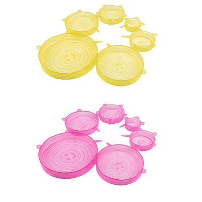 6Pcs Sets Silicone Stretch Lids Various Sizes Cover Preservative Film Retain Freshness Cap Fits Bowls Plates
6Pcs Sets Silicone Stretch Lids Various Sizes Cover Preservative Film Retain Freshness Cap Fits Bowls Plates
