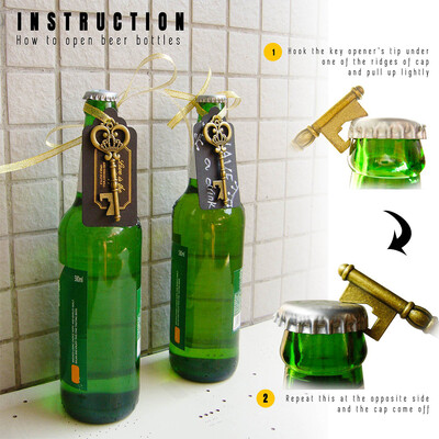 Heavy-Duty Metal Skeleton Key Bottle Opener Wedding Favor with Tag Gold Ribbon&StickersAntique Gold
Heavy-Duty Metal Skeleton Key Bottle Opener Wedding Favor with Tag Gold Ribbon&StickersAntique Gold