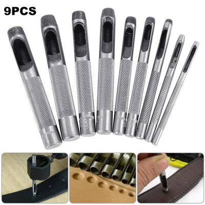 9PCS 90mm Carbon Steel Hole Waistband Watchband Belt Hole Eyelets Punch DIY Flat Chisel Cutter Craft Hollow Punch Puncher Tool Set
9PCS 90mm Carbon Steel Hole Waistband Watchband Belt Hole Eyelets Punch DIY Flat Chisel Cutter Craft Hollow Punch Puncher Tool Set