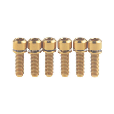 6Pcs Titanium Bolt M5x18mm Stem Screws Bicycle Bike MTB Steering Stem Handlebar Titanium Screw with Washers Gasket
6Pcs Titanium Bolt M5x18mm Stem Screws Bicycle Bike MTB Steering Stem Handlebar Titanium Screw with Washers Gasket